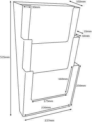 Présentoir plexiglass 3w230 à l'unité - Promociel