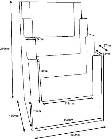 Présentoir plexiglass 4c160 à l'unité - Promociel