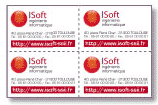 Carte de visite autocollante les 2000 ex avec 4 adhésifs - Promociel