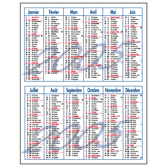 Cartes de visite calendriers les 500 ex - Promociel