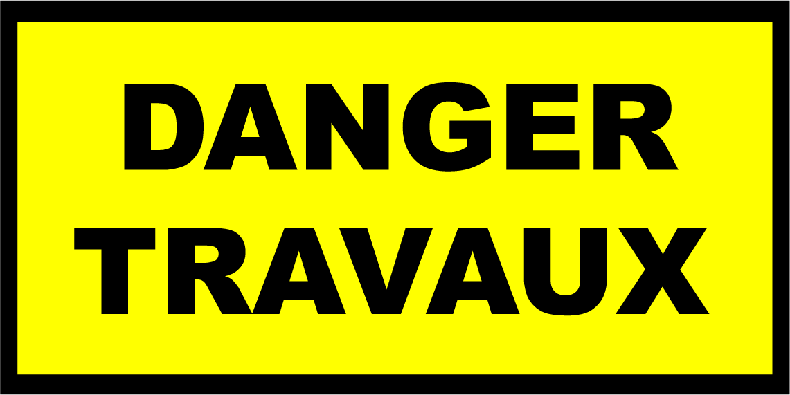 Autocollant danger travaux le lot de 50 - Promociel