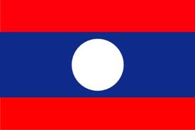 Drapeau laos 100 x 150 cm - Promociel