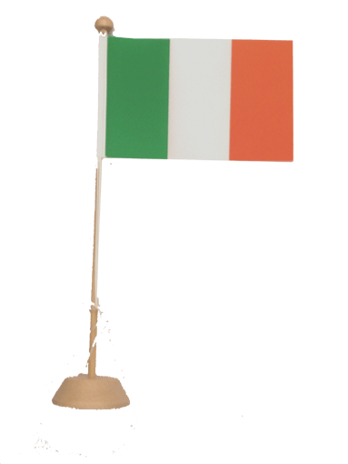 Drapeau de table italie en bois vernis - Promociel