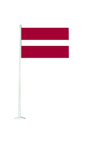 Drapeau de table pvc lettonie - Promociel