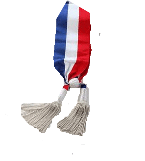 Echarpe tricolore argent 180 cm - Promociel