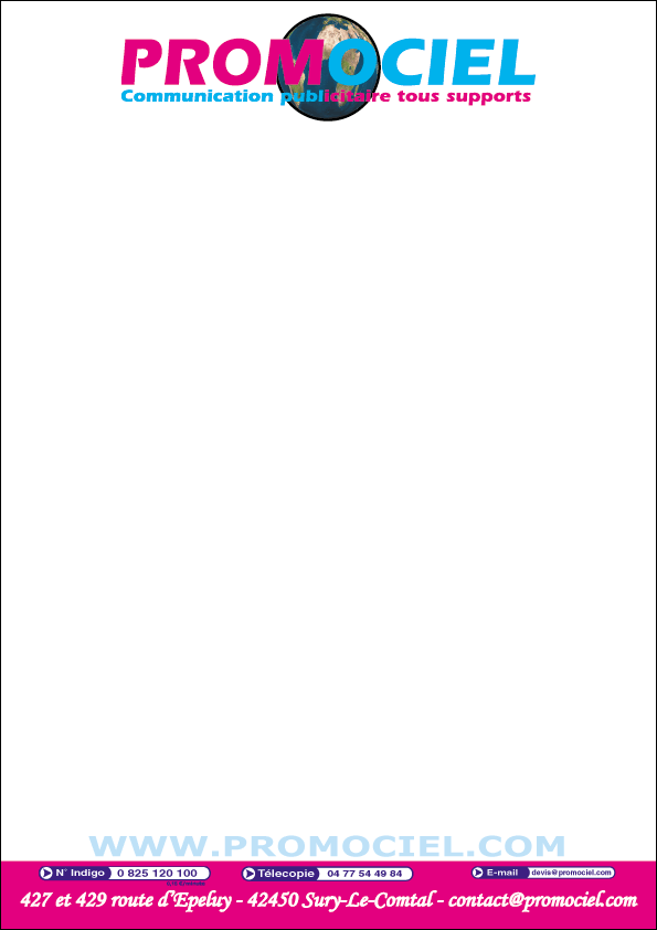 En-têtes de lettres quadri recto noir verso les 500 ex - Promociel