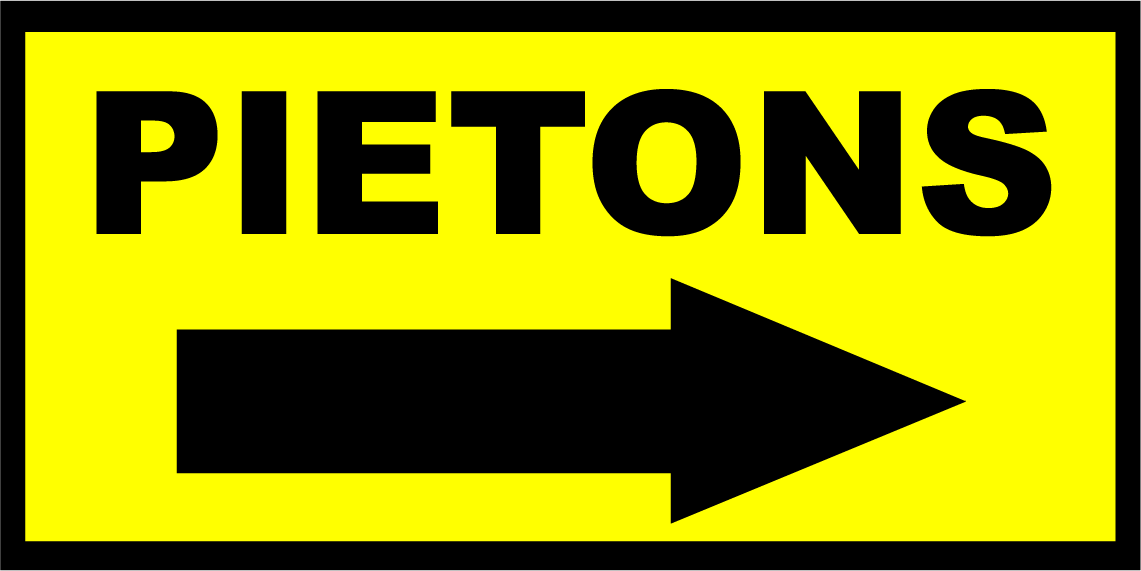 Autocollant piétons à droite le lot de 10 - Promociel