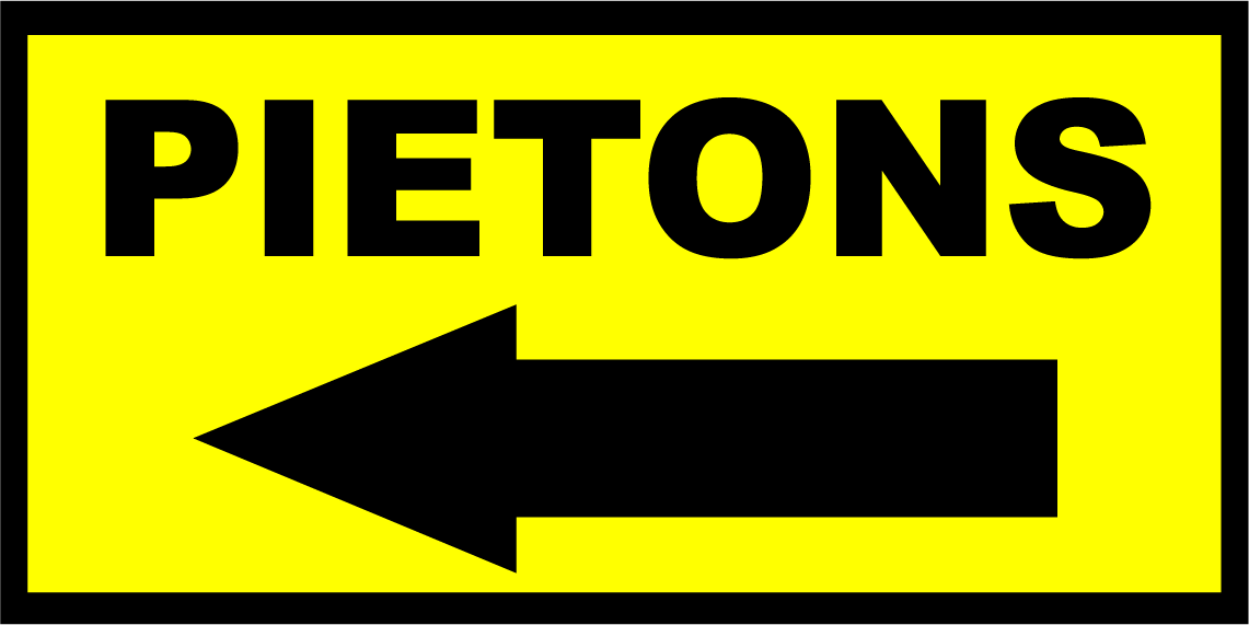 Autocollant piétons à gauche le lot de 50 - Promociel