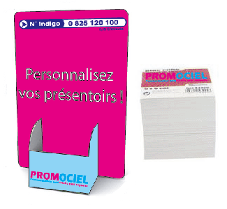 Pack 100 présentoirs bac 155 + 50000 flyers a5 personnalisés - Promociel