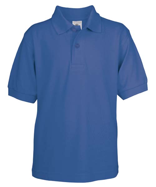 Polo safran kids bleu royal - Promociel