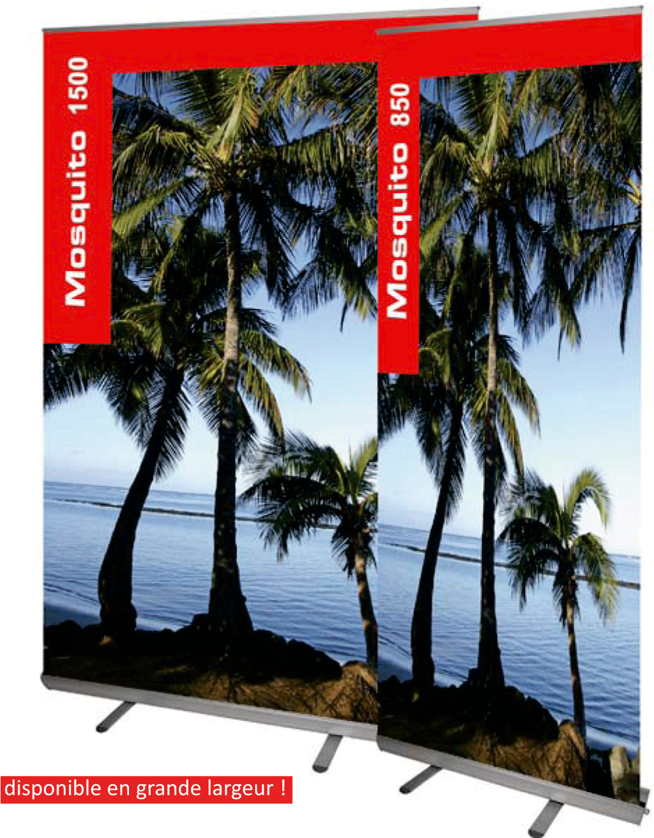 Roll up mosquito structure seule pour visuel 100 x 200 cm - Promociel