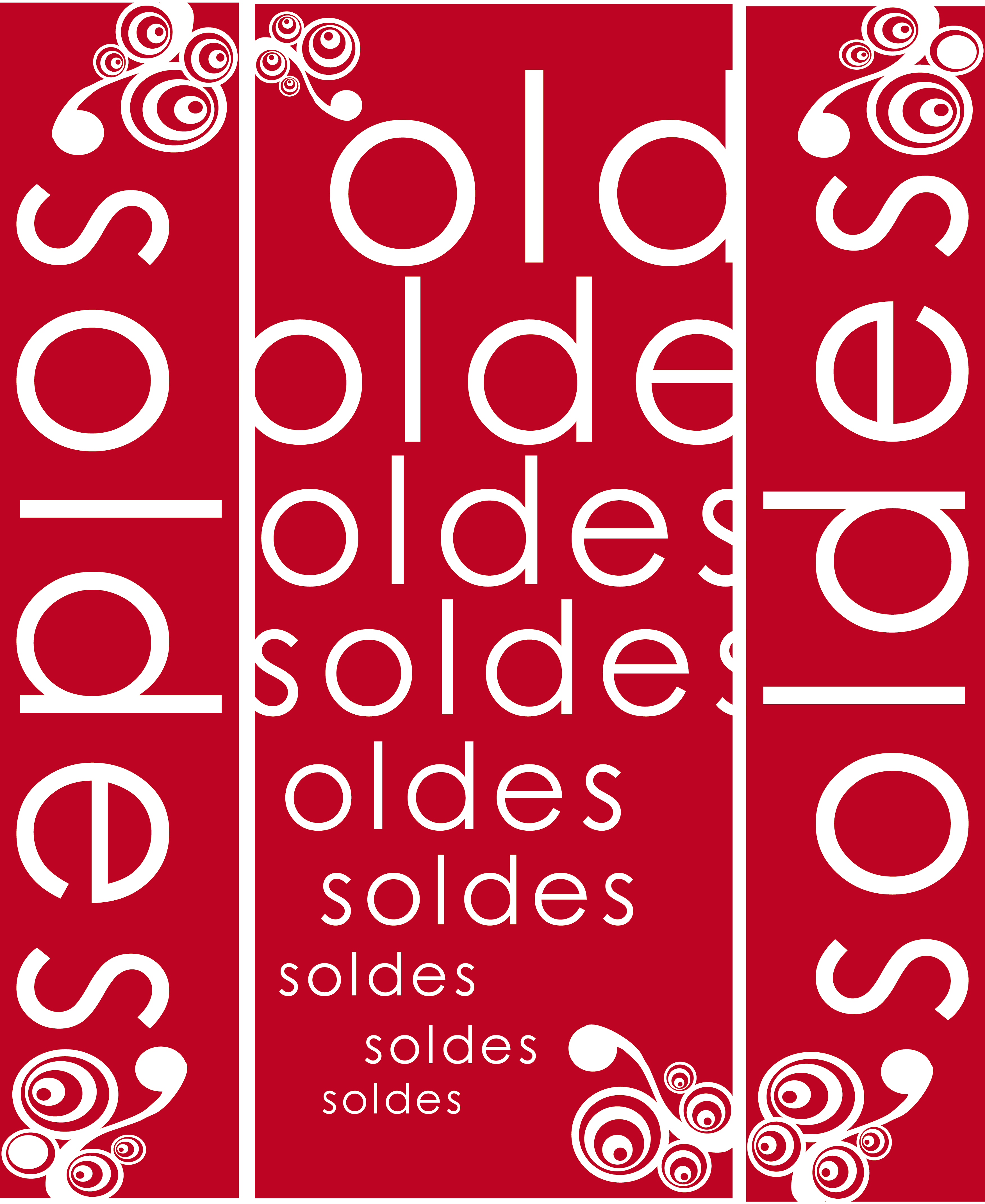 Set affiches soldes baroque horizontales - Promociel