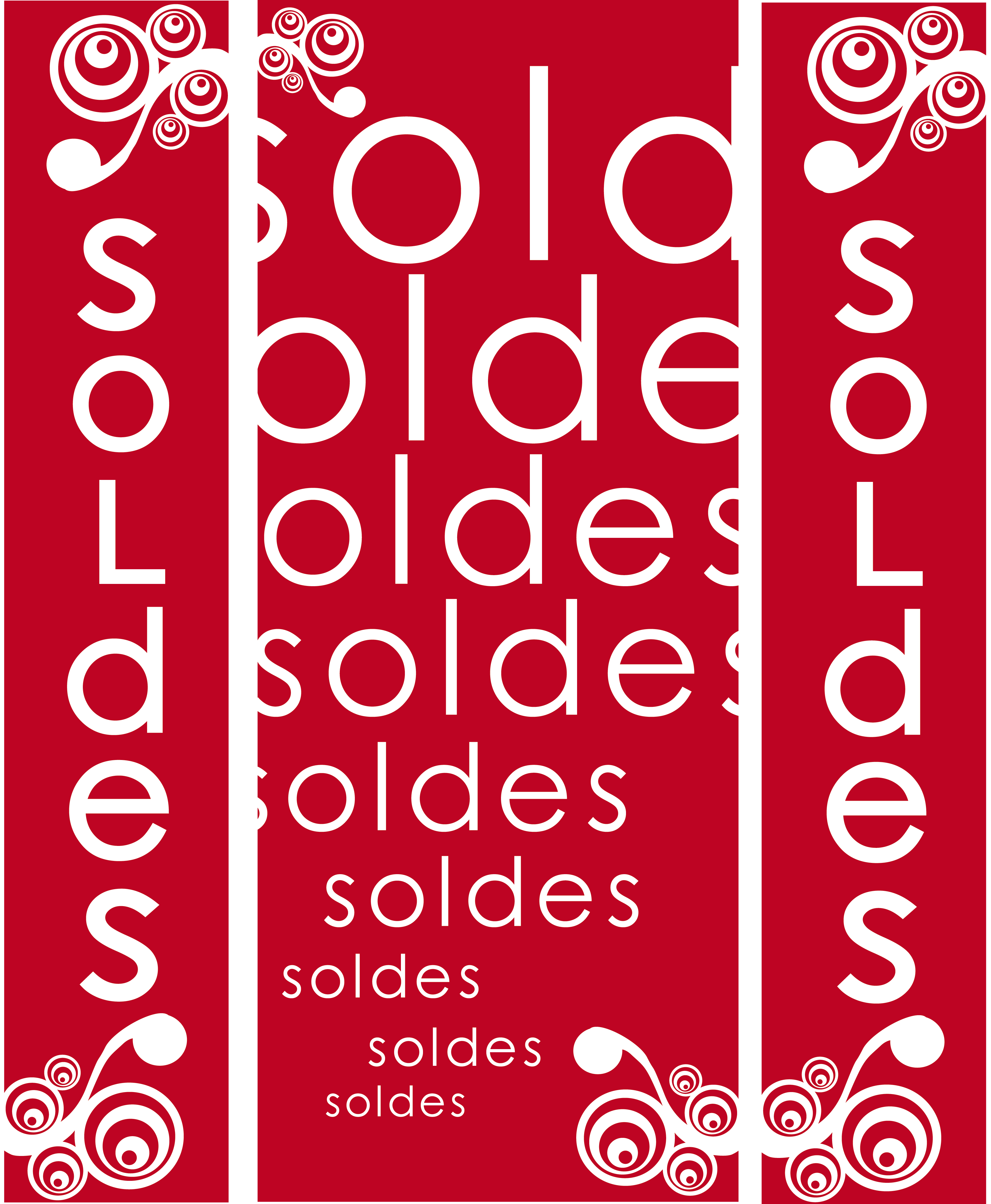 Set affiches soldes baroque verticales - Promociel