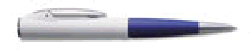 Stylo tampon twin blanc et bleu - Promociel