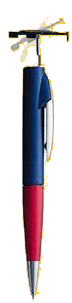 Stylo tampon twin rose/bleu - Promociel