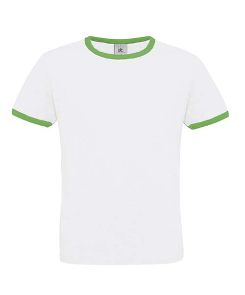 T-shirt men only play blanc et vert - Promociel