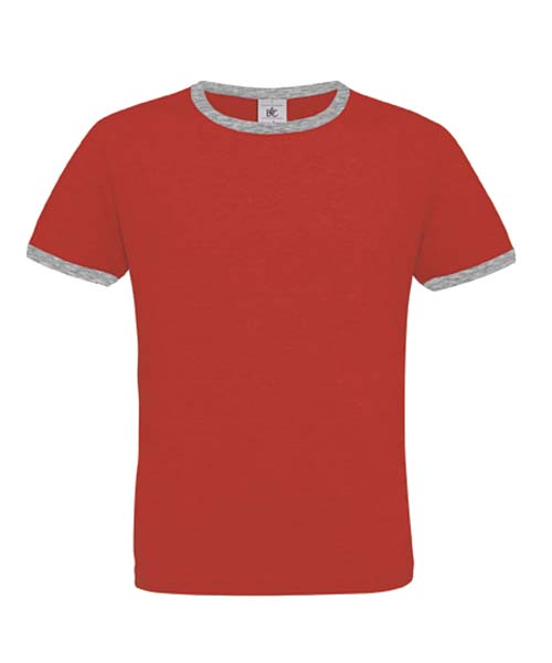 T-shirt men only play rouge et gris - Promociel