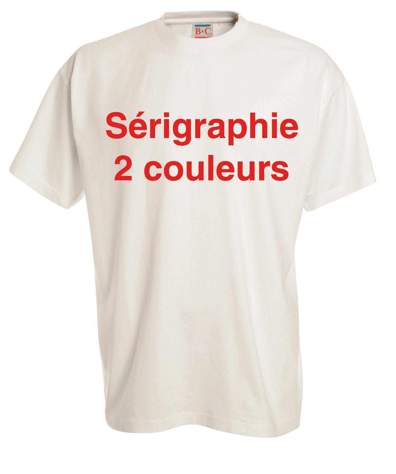 T-shirt exact 150 blanc 2 couleurs les 500 ex. - Promociel