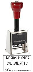 Tampon encreur professionnel dateur d28b 2 lignes - Promociel