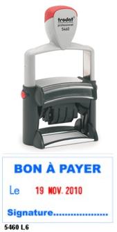 Tampon metal line bon à payer le + date 5460l6 - Promociel