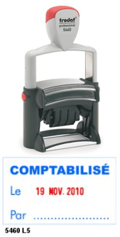Tampon metal line comptabilisé le + date 5460l5 - Promociel