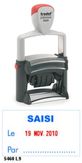 Tampon metal line saisi le + date 5460l9 - Promociel