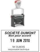 Tampon professionnel dateur 5440 4 lignes - Promociel