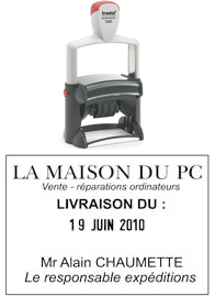 Tampon professionnel dateur 5480 8 lignes - Promociel