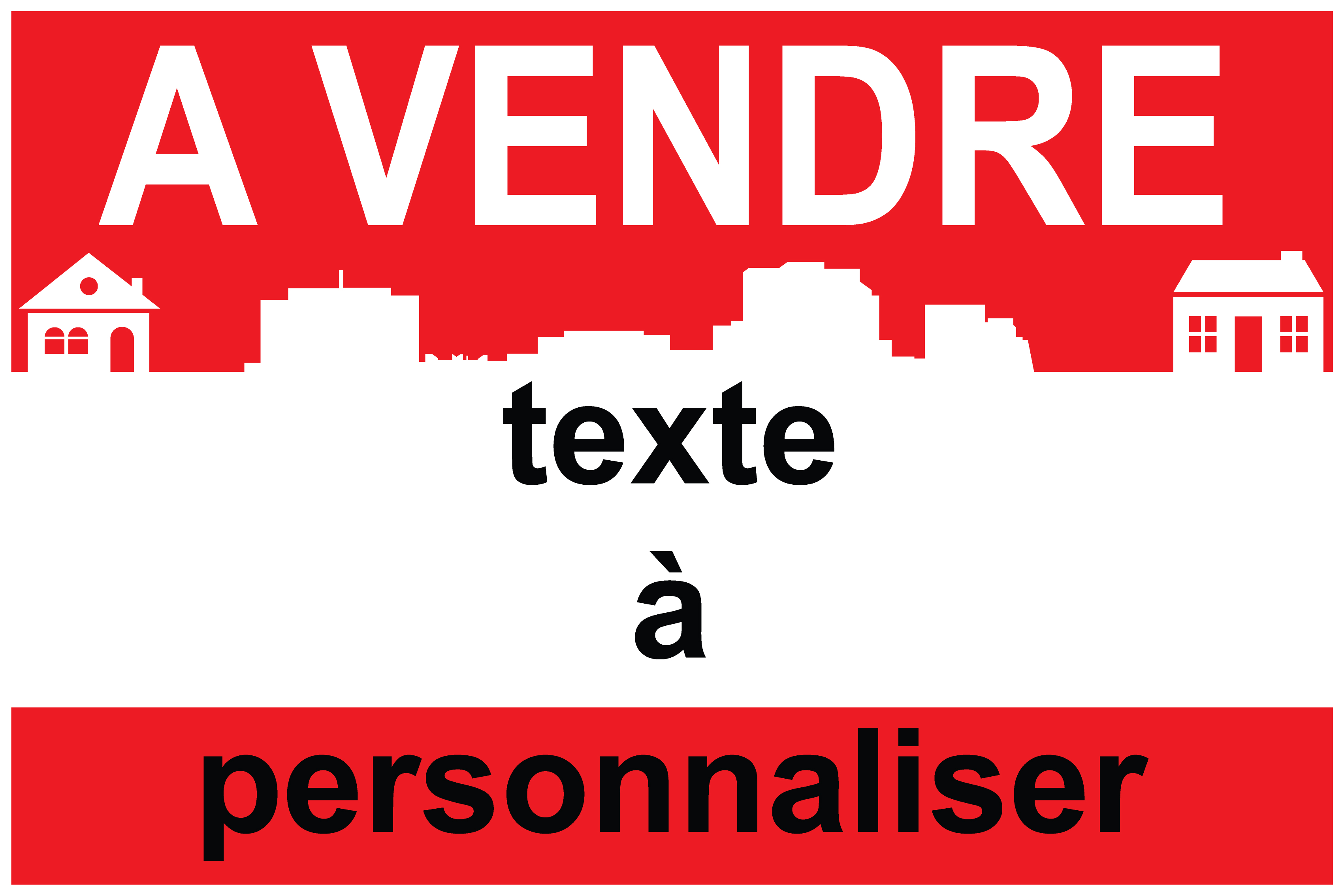Panneau à vendre 120 x 80 cm classic à personnaliser - Promociel