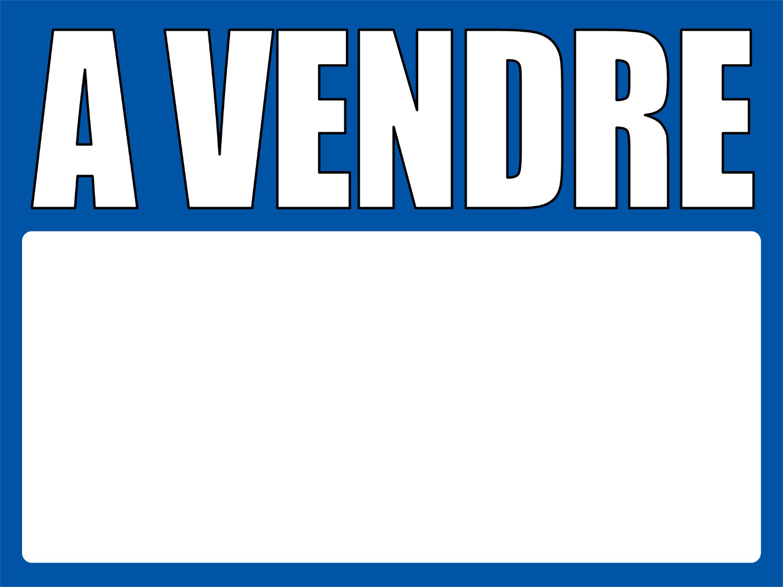 Panneau à vendre 60 x 80 cm bleu à planter - Promociel