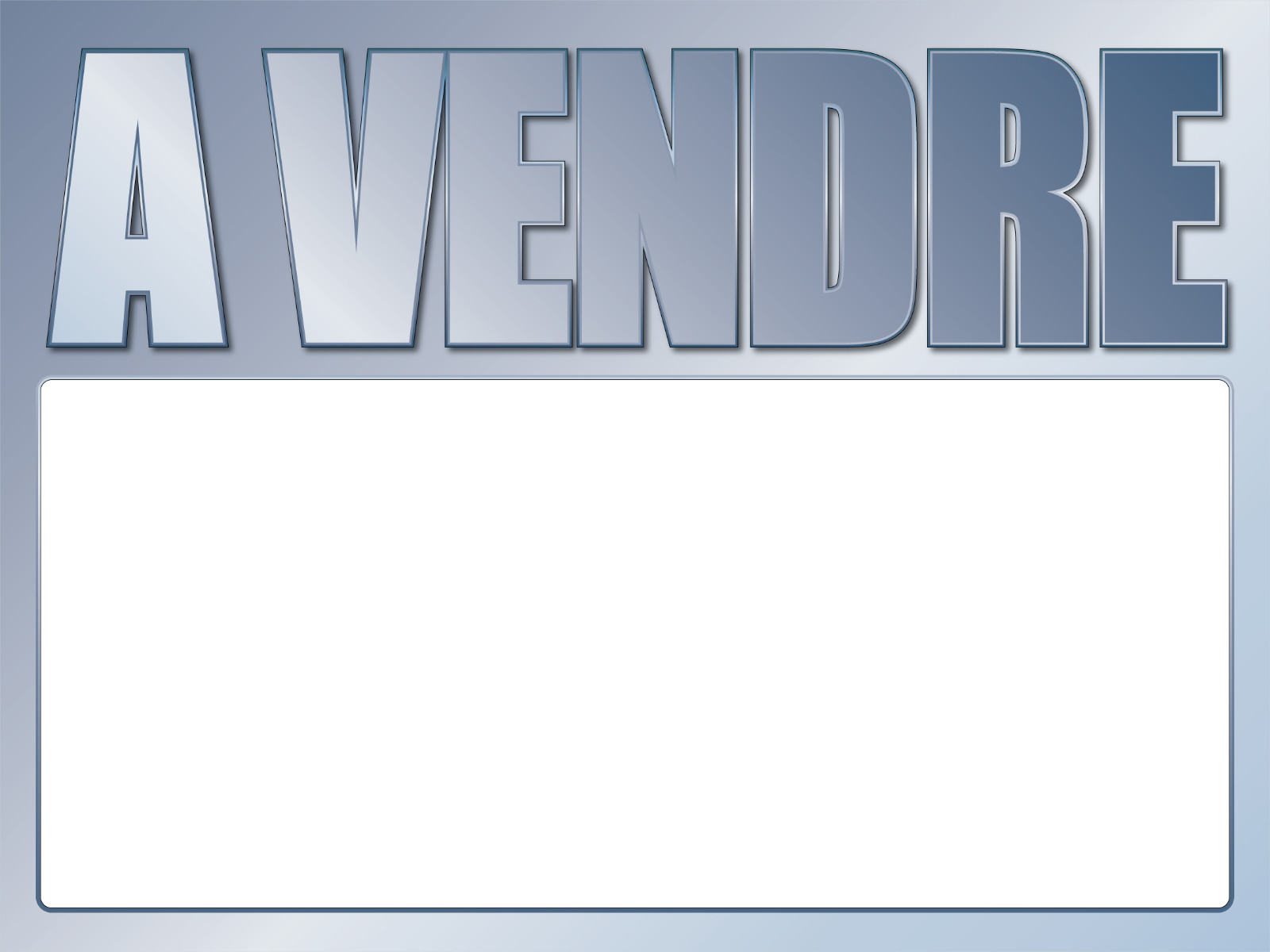 Panneau à vendre 60 x 80 cm métal à planter - Promociel