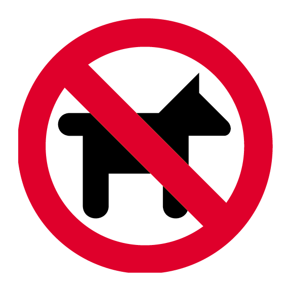 Panneau animaux domestiques non accept&eacute; - Promociel