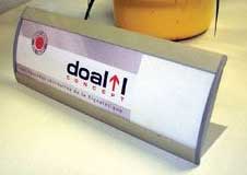 Chevalet porte nom alu 60 x 210 cm simple face - Promociel