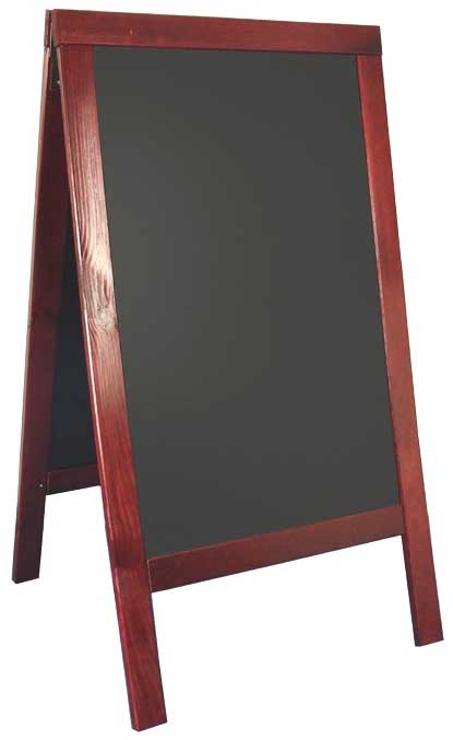 Chevalet stop trottoir ardoise accajou135 - Promociel