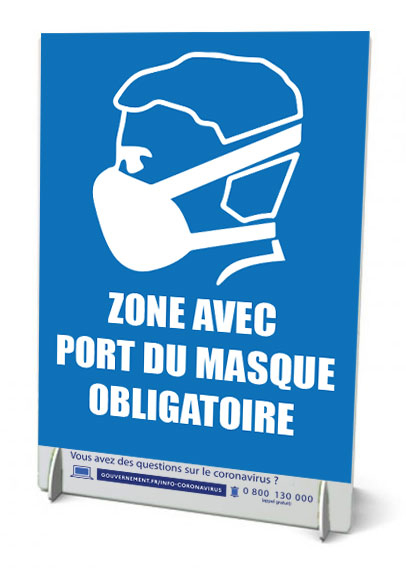 Chevalet a4 de comptoir port du masque obligatoire - Promociel