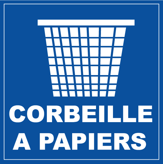 Panneau alu corbeille à papiers - Promociel