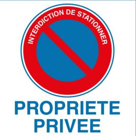 Panneau d'interdiction hauteur limitée à 2m20