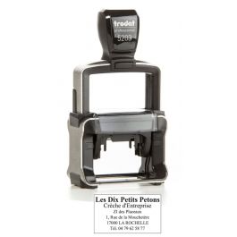 Tampon Auto-encreur Cadre Ovale Moderne Cute Scrpt Nom Adresse De Ret