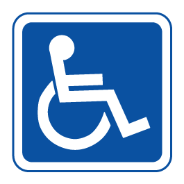 Panneau Stationnement Handicapé Aluminium 20x30cm Avec Piquet - Extérieur, Antirouille, Résistant Intempéries