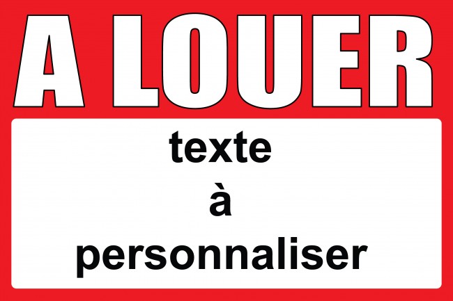 Panneaux immobilier à louer à personnaliser en ligne en vente chez Promociel Panneaux à louer
