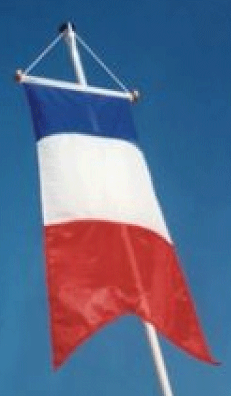 Oriflamme de la France en vente chez Promociel Oriflamme de la France en utilisation extérieur