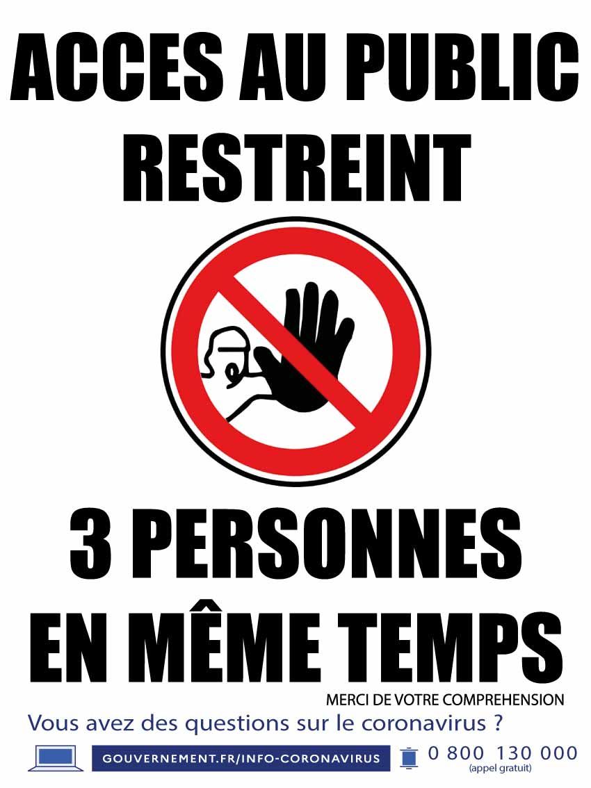 Panneau de Signalisation Coronavirus gardez une distance de 1 à 2 mètres COVID-19 - BLEU