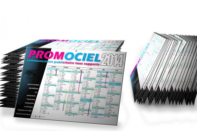 Calendriers publicitaires 2026 au format A2 personnalisés