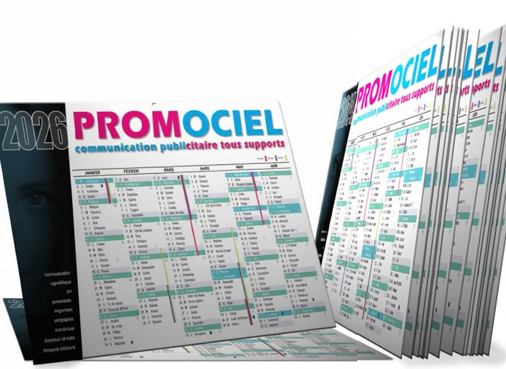 Calendriers publicitaires A4 2026 personnalisés