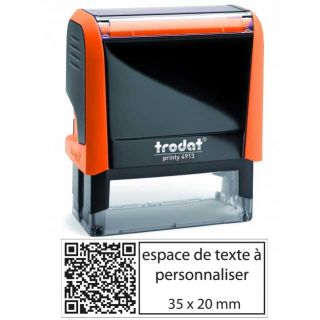 Tampon encreur printy 4913 personnalisé avec flash code / QR code internet