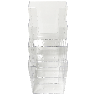 Présentoir plexiglas A6 et 1/3 de A4 4C110 de face