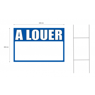 Panneau à louer 40 x 60 cm bleu à planter