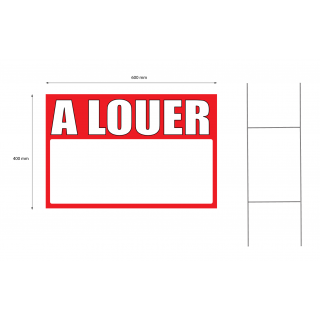 Panneau à louer 40 x 60 cm rouge à planter