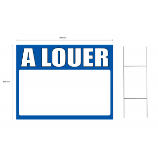 Panneau à louer 60 x 80 cm bleu à planter