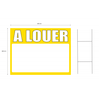 Panneau à louer 60 x 80 cm jaune à planter